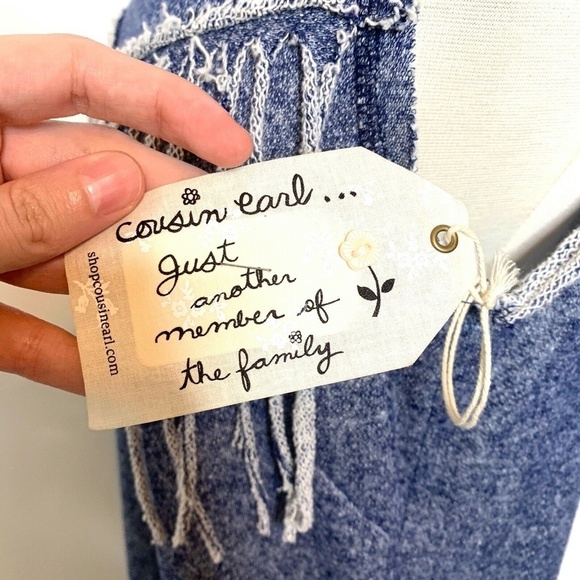 Cousin Earl Terry Cloth Dress Fringe Detail Chest Cowboy Festival - Picture 3 of 8